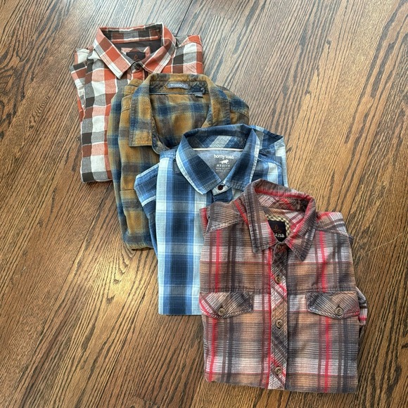 Toad & Co Other - Set Of 4 Men's M Button Shirts Prana Horny Toad & Co Hiking Outdoors EUC